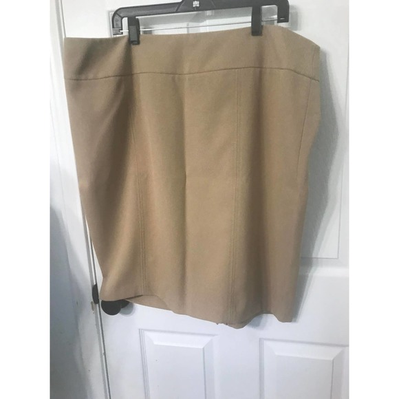 Lane Bryant Women's Straight Pencil Light Brown Skirt, Size 22 - Picture 1 of 6